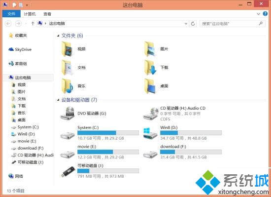 win8.1“这台电脑”界面