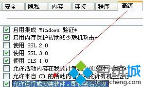 让IE允许安装使用无效签名对象