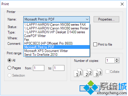 在Win10系统电脑直接打印PDF的步骤2