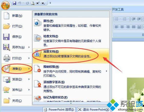 windows10系统下给PPT文件加密的步骤3