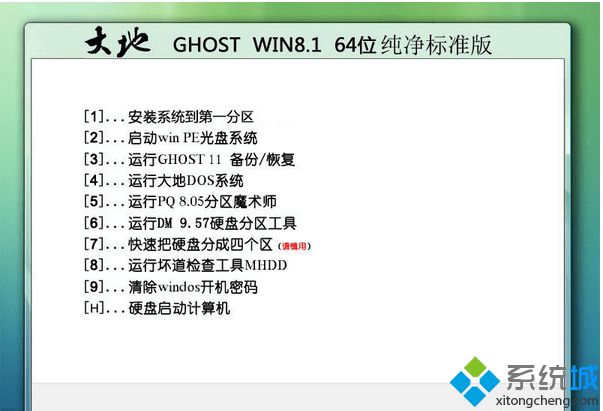 大地ghost win8.1 64位纯净标准版