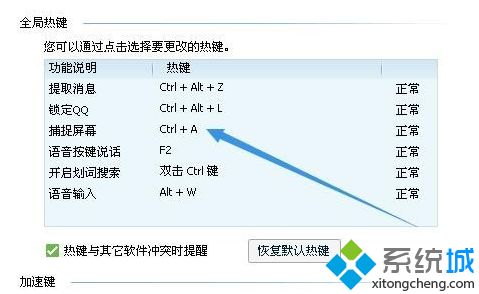 win7系统设置qq截图快捷键的方法