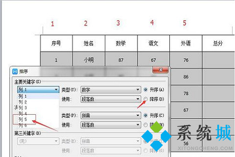 wps排序怎么操作步骤 wps表格排序方法