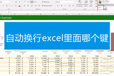 自动换行excel里面哪个键 excel自动换行怎么操作