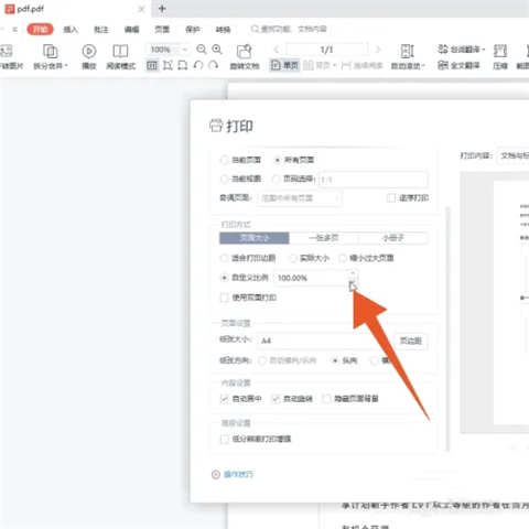 pdf打印怎么调整大小 pdf如何缩小打印比例