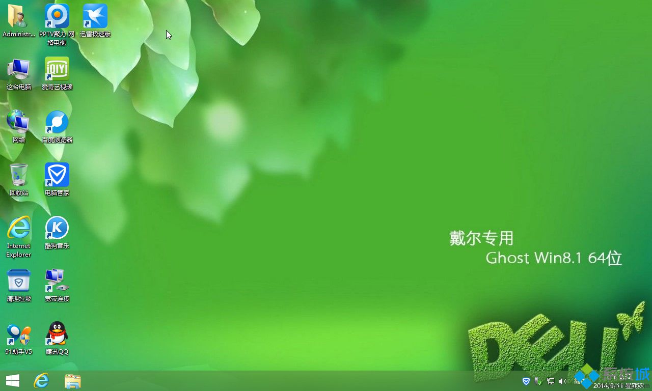 戴尔dell笔记本GHOST WIN8.1系统开机界面