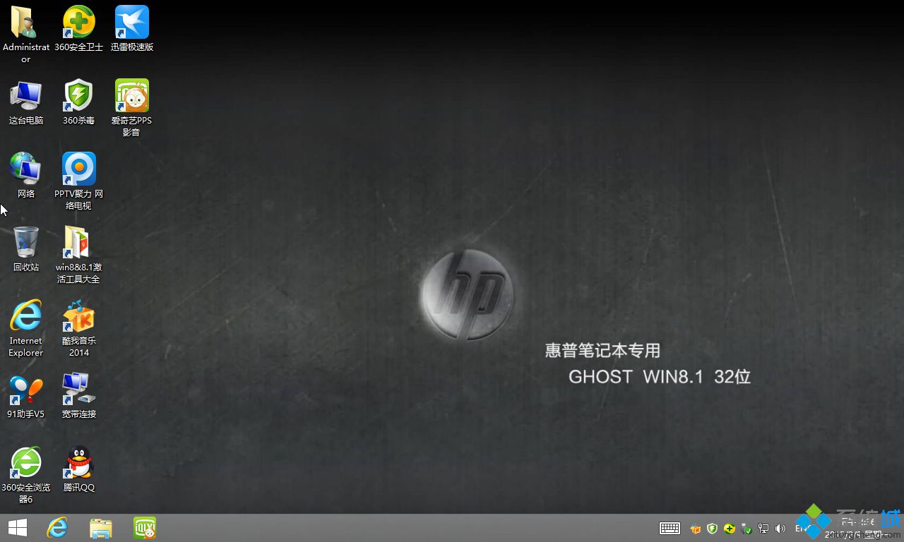 惠普Win8.1电脑桌面图