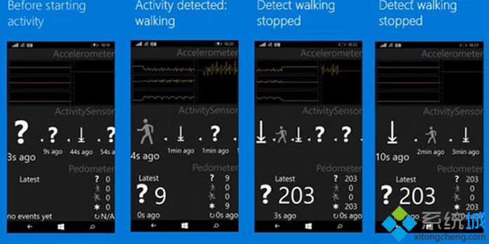 “活动侦测”功能配合传感器可以轻松的识别用户运动状态