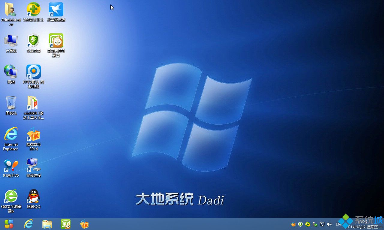 大地GHOST_WIN8_64位开机桌面图