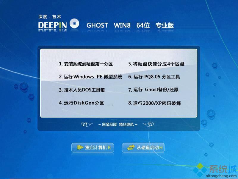 深度技术SDJS Ghost Win8 64位专业版安装部署图