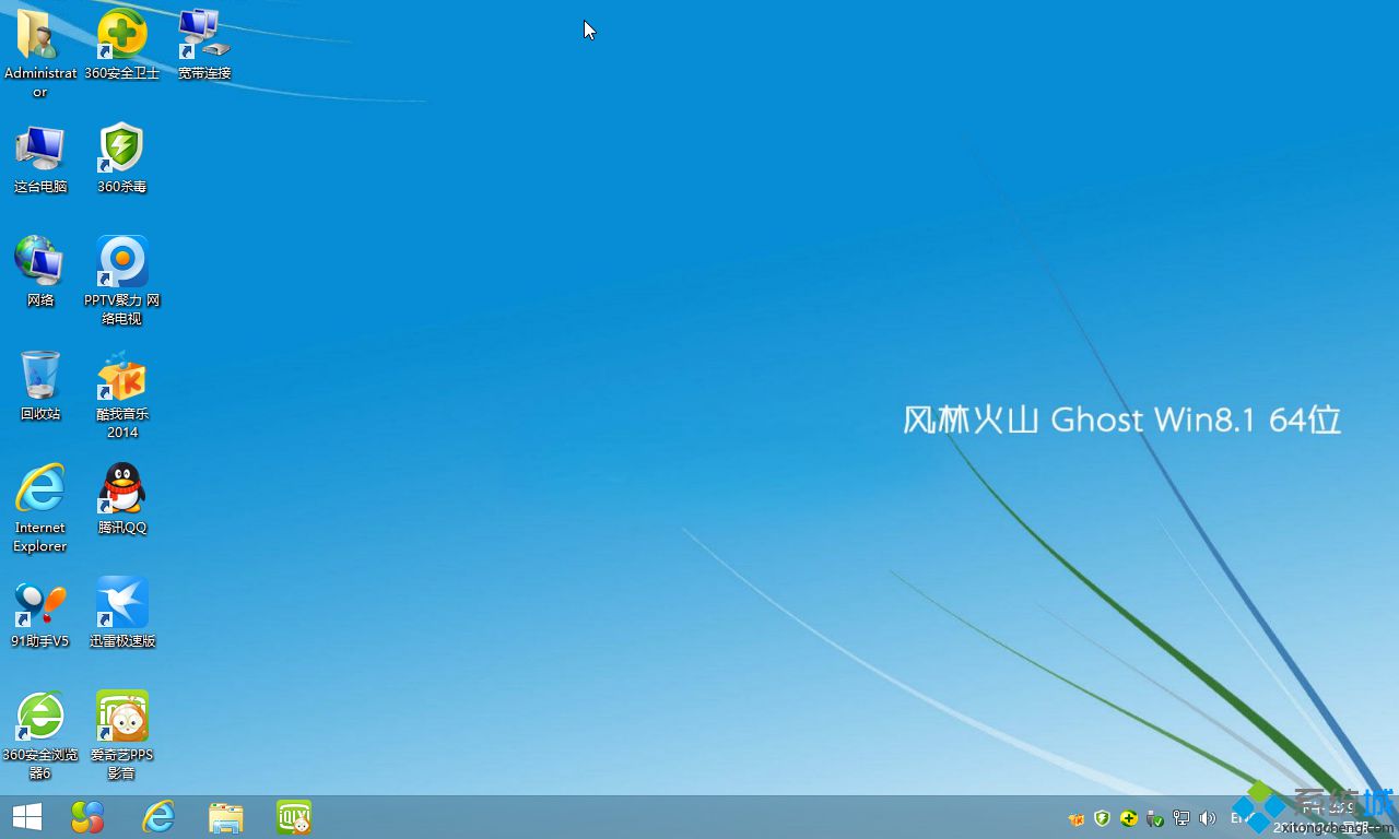 风林火山WIN8.1 64位装机正式版版桌面图