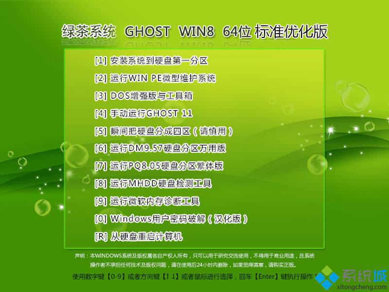 绿茶系统ghost win8 64位标准优化版安装部署图