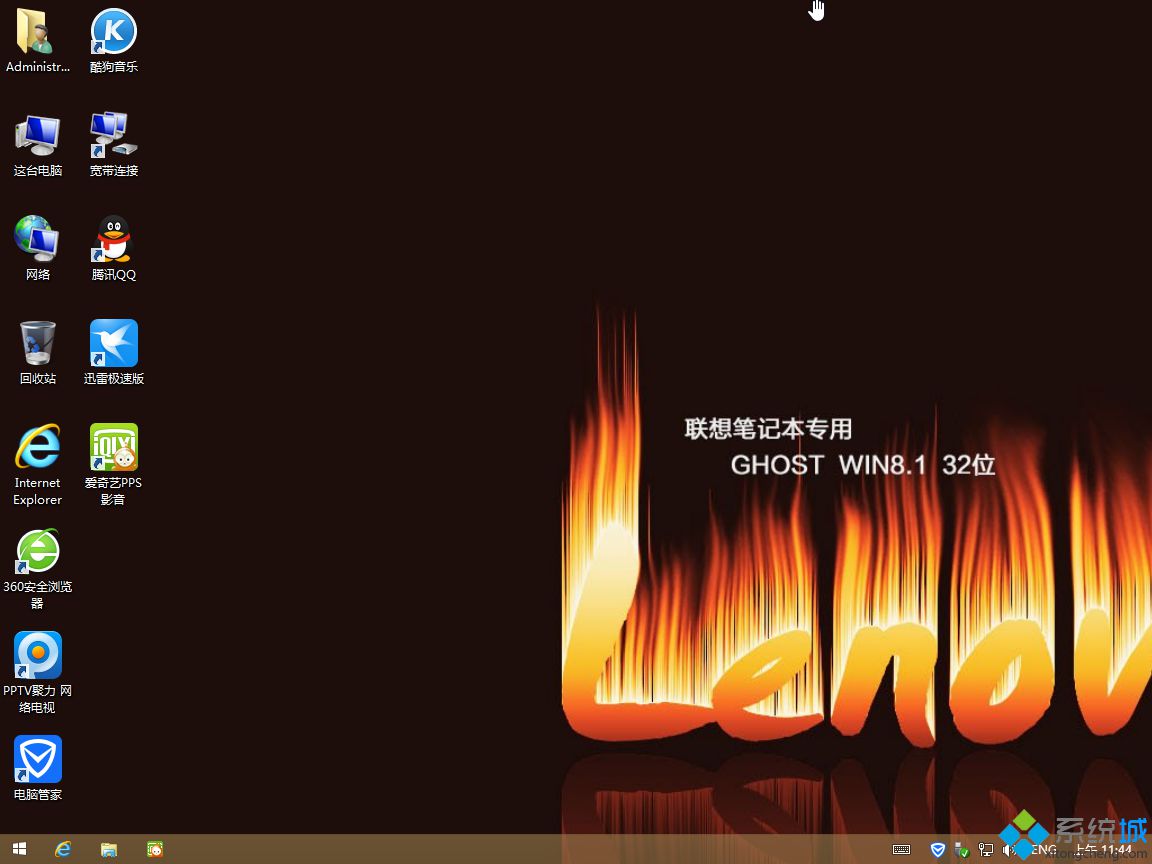 联想lenovo笔记本专用win8.1 32位标准精简版桌面图