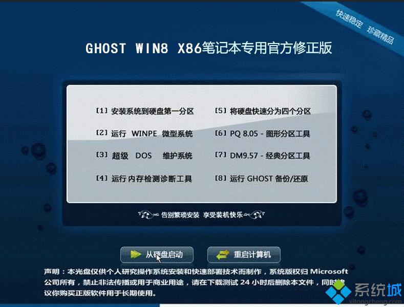 笔记本专用ghost win8 32位官方修正版安装部署图