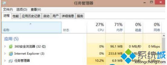 任务管理器中快速关闭Win8.1系统后台程序的方法