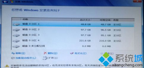 安装win7旗舰版系统时提示“安装程序无法创建新的系统分区”怎么解决