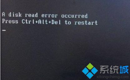 电脑开机出现黑屏提示A disk read error occurred的解决方法