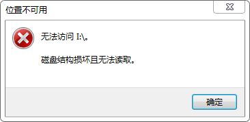 win7提示磁盘结构损坏且无法读取怎么办