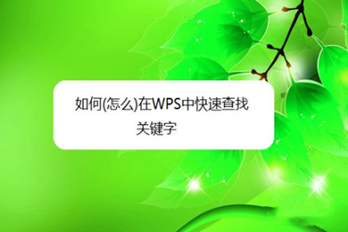 wps怎么查找关键字 wps快速查找关键字的方法