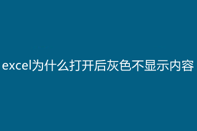 excel为什么打开后灰色不显示内容 excel打开后灰色不显示内容的解决方法