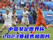 中国女足世界杯2023赛程表格图片 今晚中国女足比赛直播在线观看